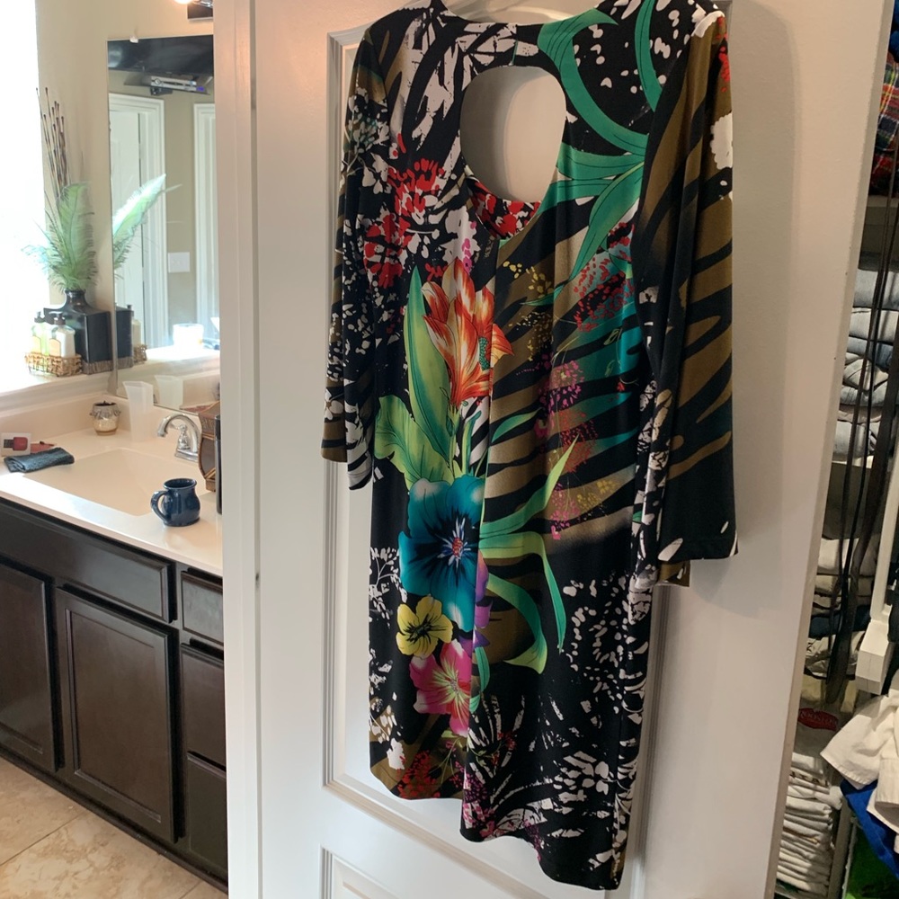 Laura max tropical print dress misses L - Picture 1 of 5